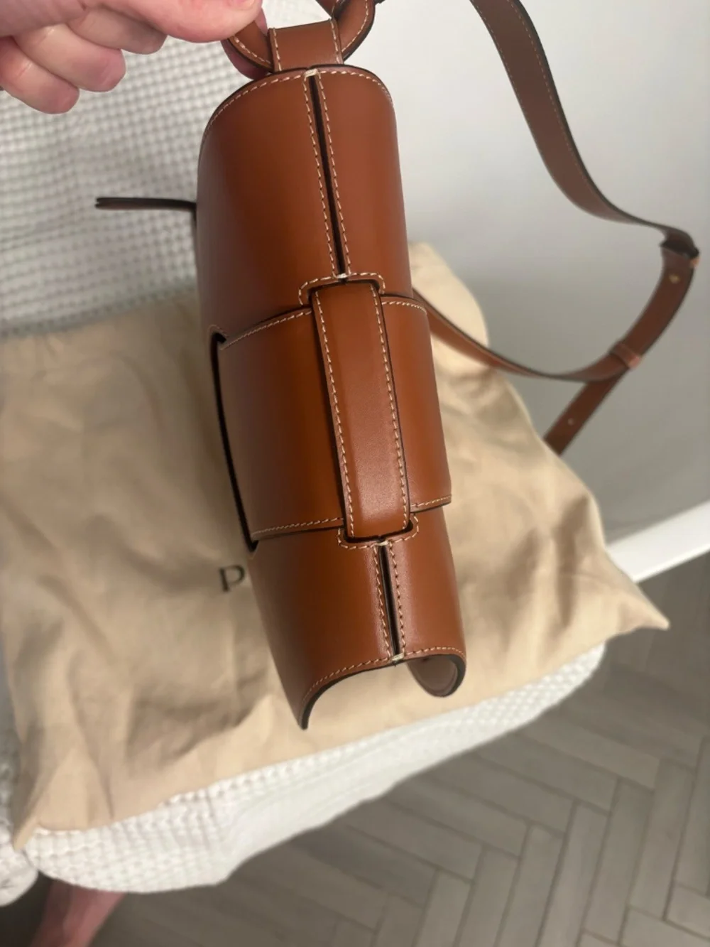 Polène Nodde Hobo Bag Cognac Leather – Excellent Condition + Dust Bag